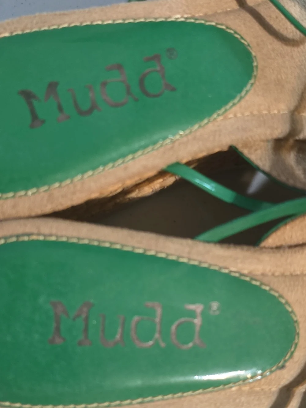 Mudd Green Platform Thong Sandals - Women Size 10M